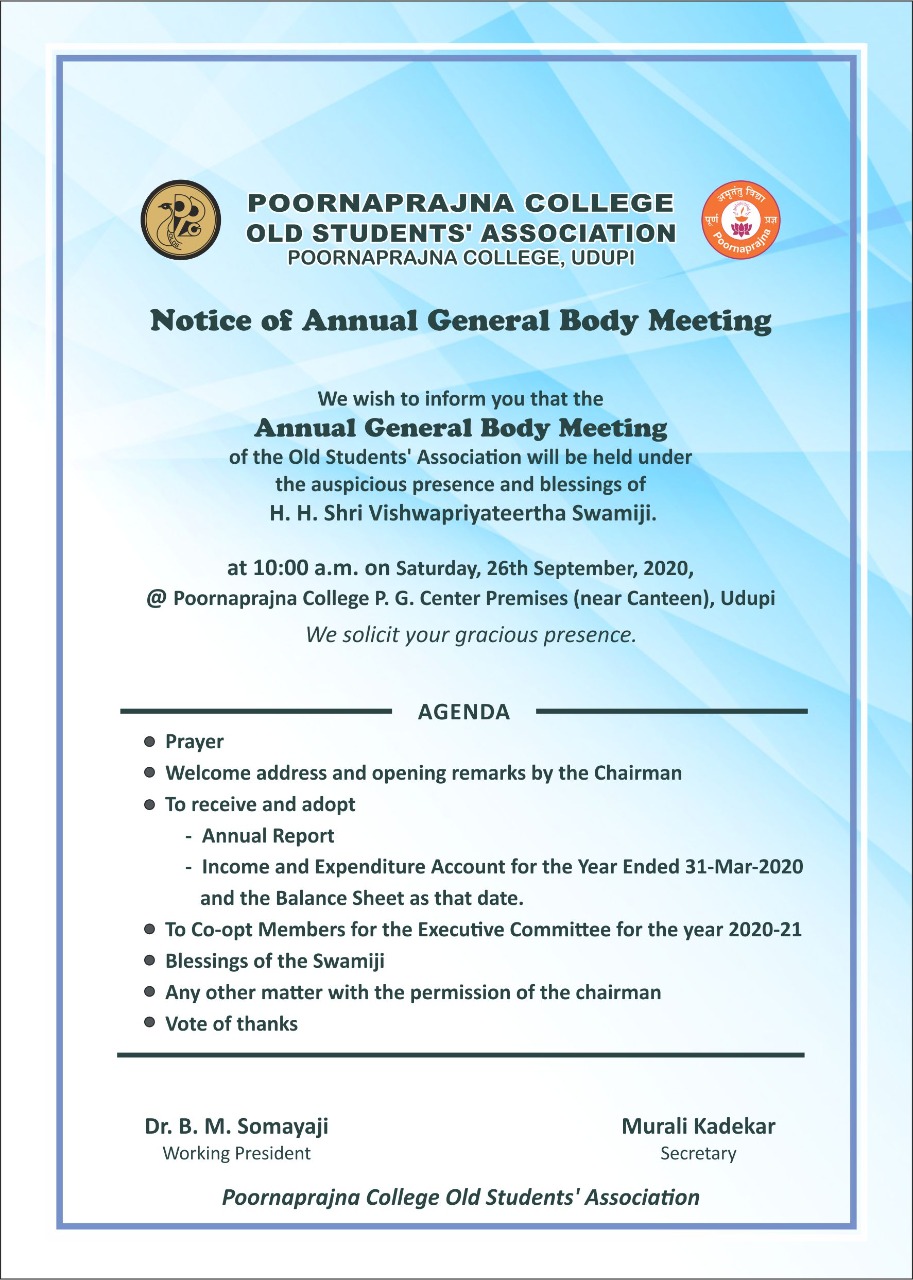 Notice of Annual General Body Meeting