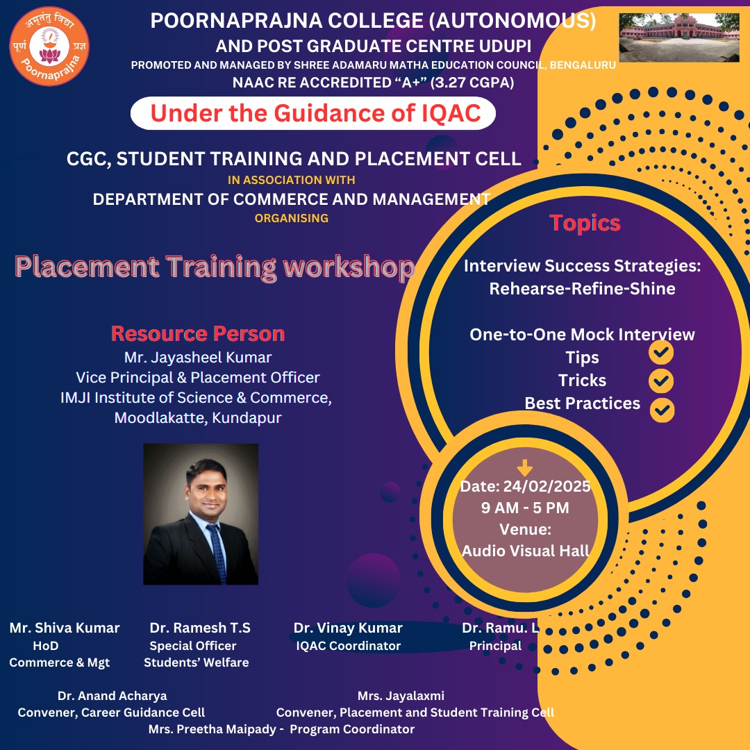 PLACEMENT TRAINING WORKSHOP