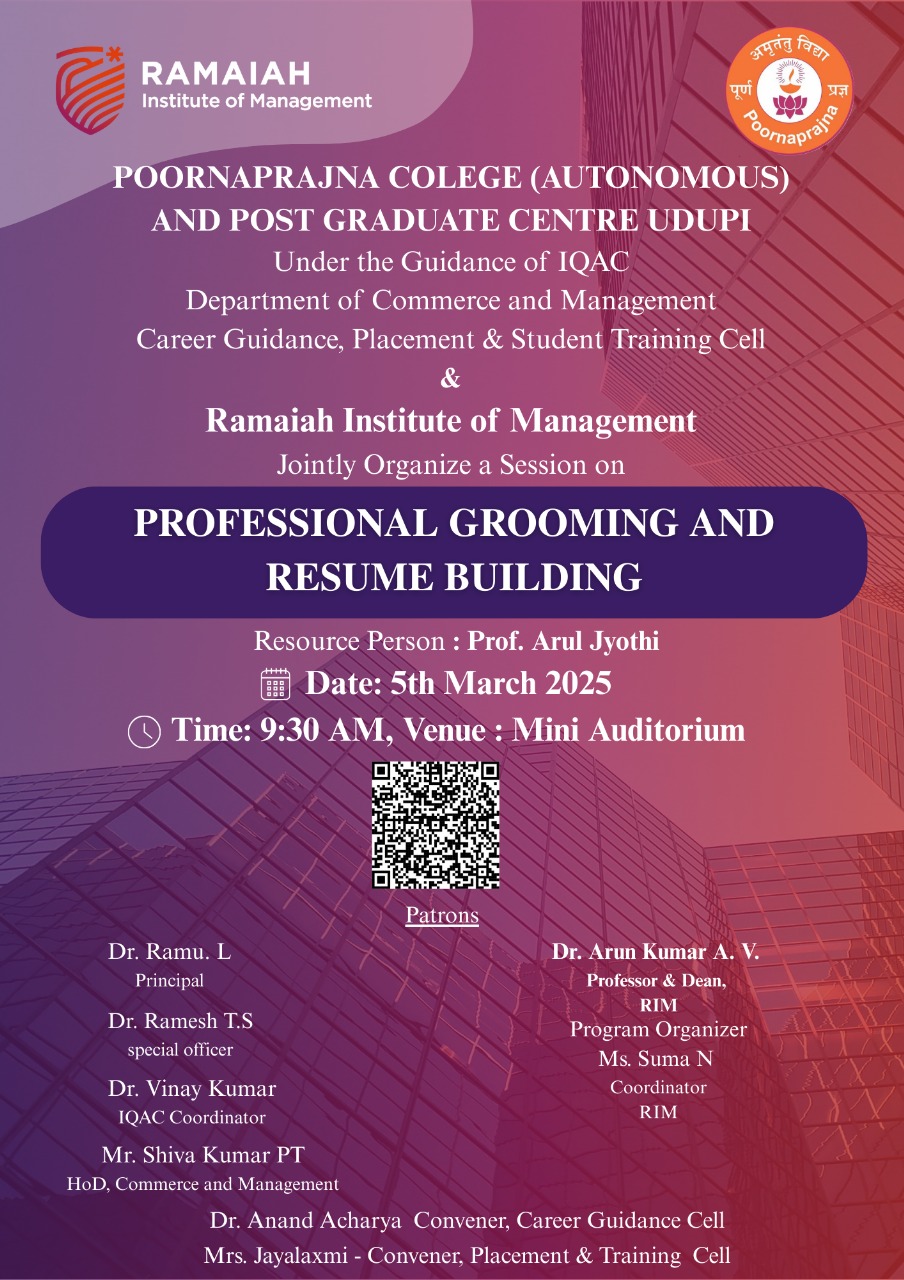 Professional Grooming and Resume Building