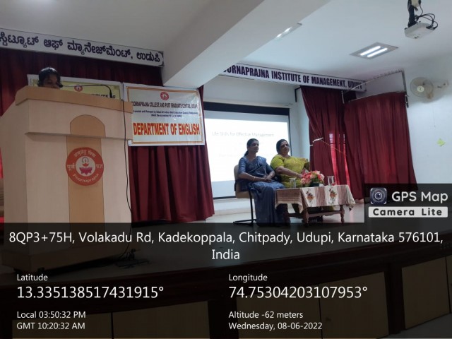 A talk on LIFE SKILLS FOR EFFECTIVE MANAGEMENT 